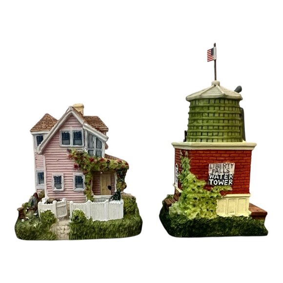 Liberty Falls Water Tower and Home Of Artist Anabelle Phillips Figurines 3.25 T - Picture 2 of 14